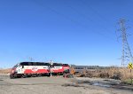 The 4503 in the Atlas wrap pushing an eastbound toward Hoboken Terminal while crossing Disposal Rd